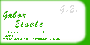 gabor eisele business card